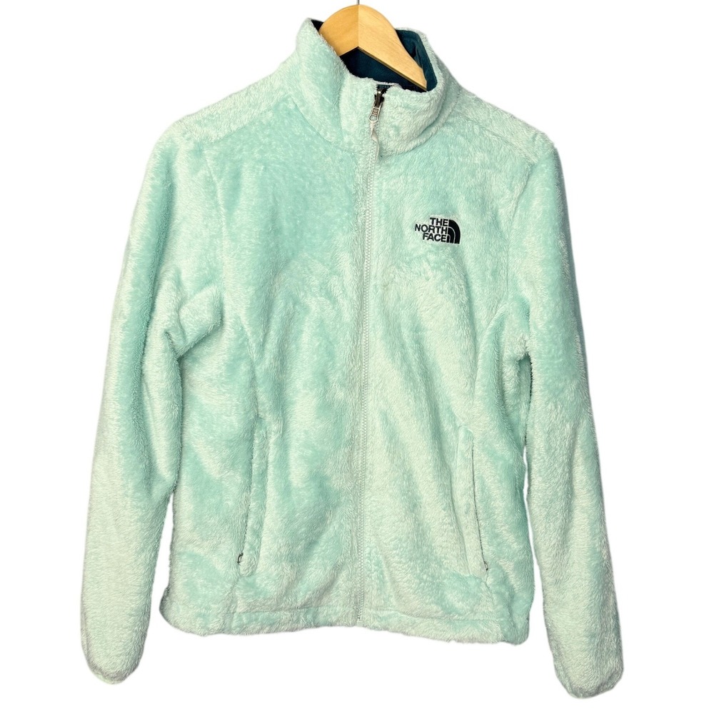 The North Face Osito Fleece Jacket Women Small Mint Green Full Zip Mock Neck